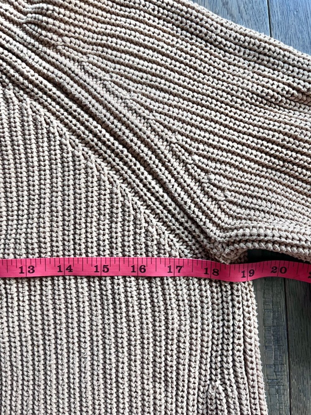 Quince Organic Cotton Fisherman Crewneck Sweater Camel Size S - Picture 6 of 7